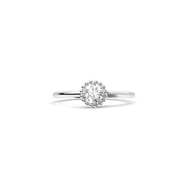 Bague Diamant Entourage Perlé