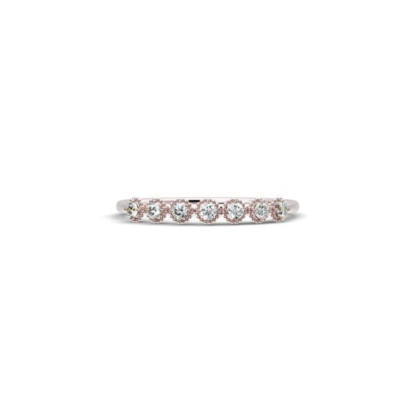 Bague Diamants Entourages Perlés