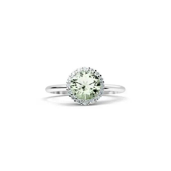 Bague Prasiolite Et Diamants