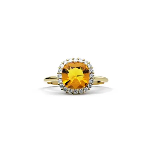 Bague Citrine et Diamants